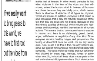 Peace begins with Me Echo Of Arunachal 1st May 2018