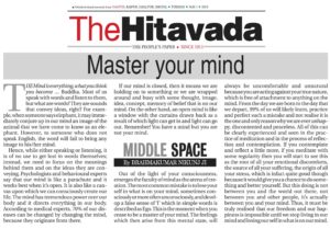 Master your Mind The Hitavada 1st May 2018