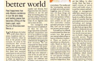 Dream of a better world