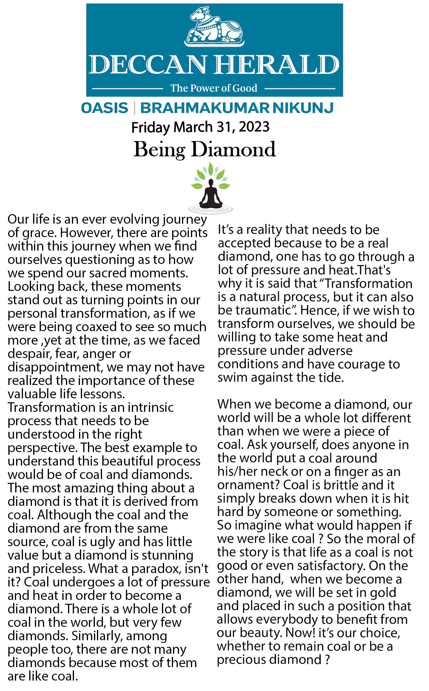 Deccan Herald 31. March 2023